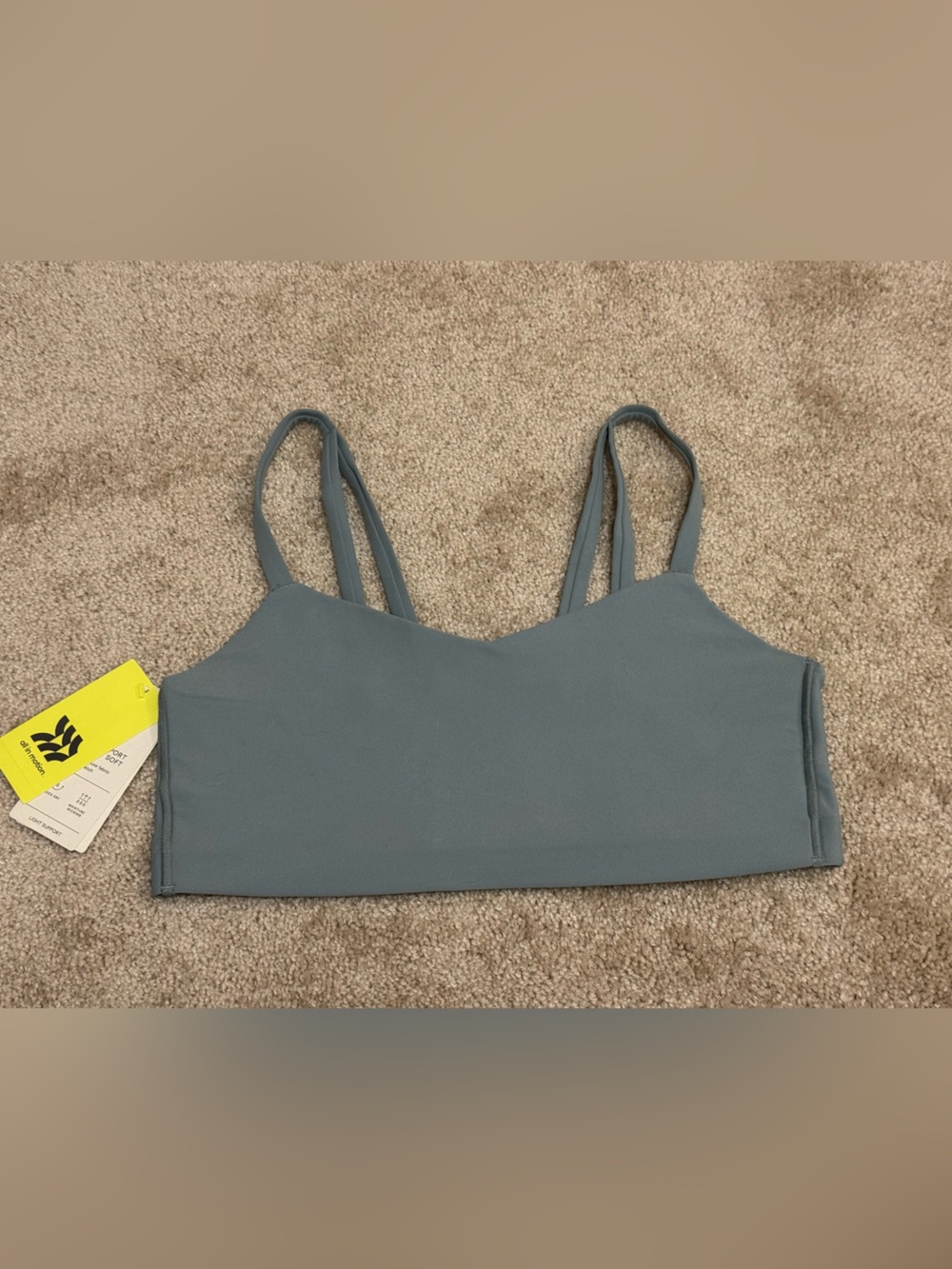 All In Motion Steel Blue Double-Strap Bralette